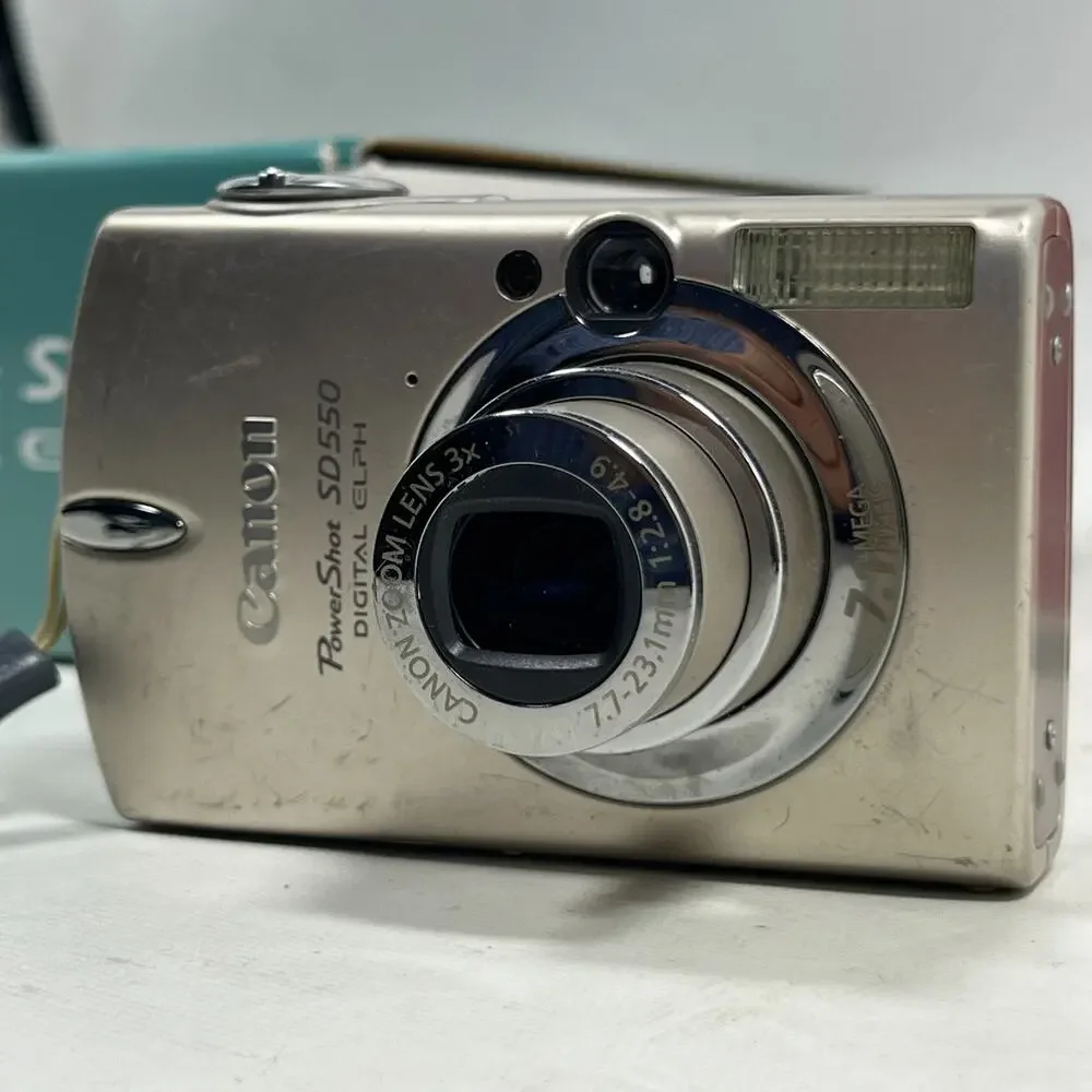 CANON PowerShot SD550 Digital ELPH Camera 7.1MP with Battery Gold Tested